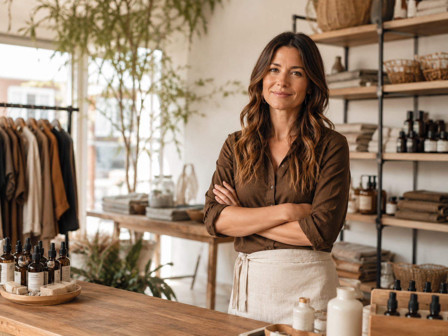 California small business owner in her retail shop