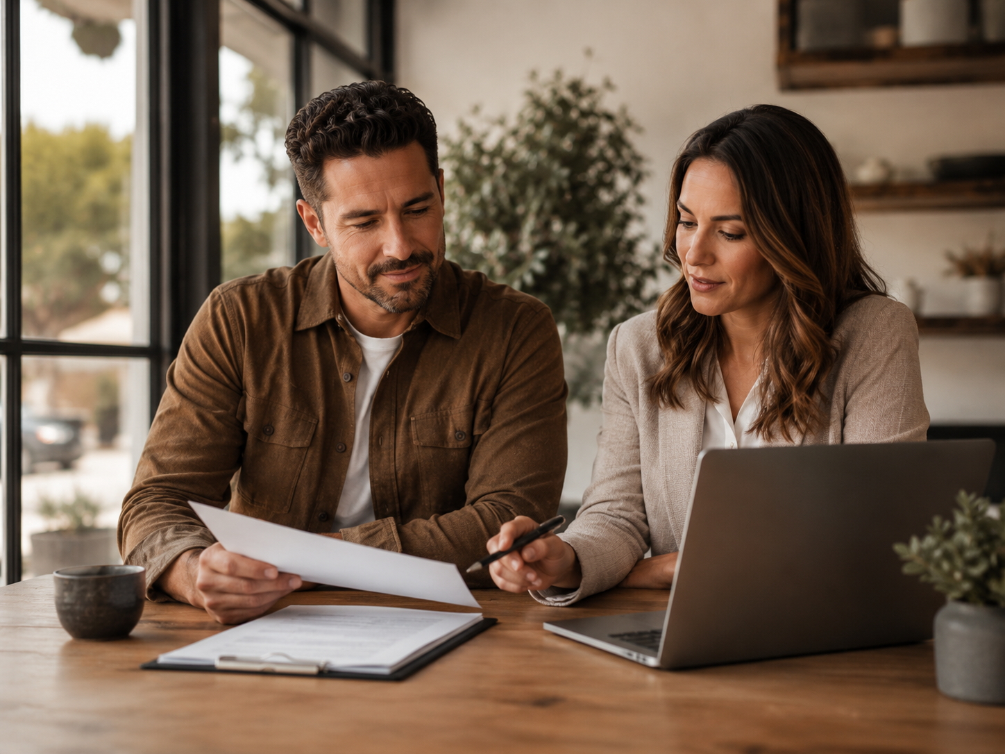 Business owner reviewing formation documents with an accounting professional